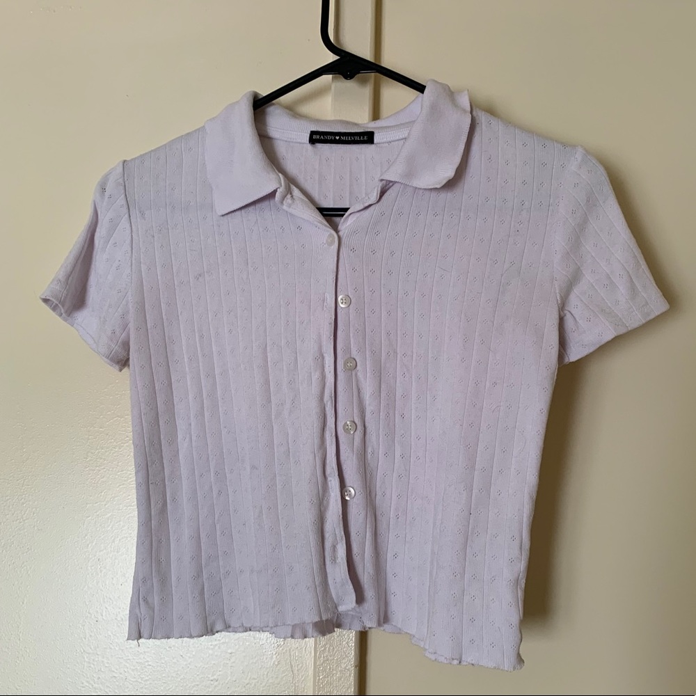 Cotton short sleeve button up